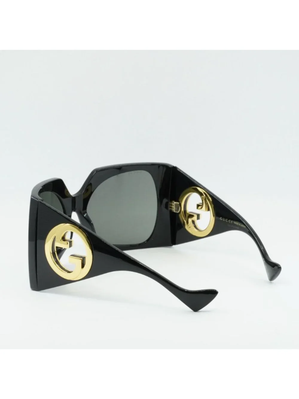 Gucci GG1255S 001 Square Sunglasses - Black / Smoke